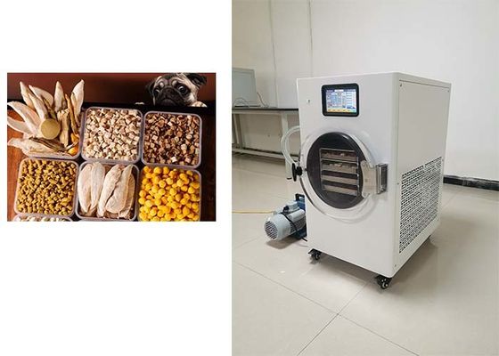 مجفف التجميد المدمج من الفولاذ المقاوم للصدأ 1600W 90kg الوزن 19 ~ 23 ساعة دورة تجفيف التجميد