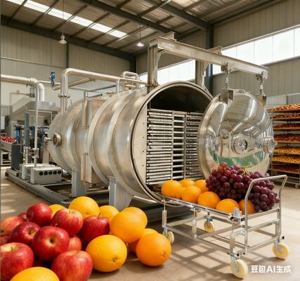 مجفف تجميد صناعي 200 كجم: عالي السعة، بدرجة تجارية لإنتاج الأغذية والأدوية بكميات كبيرة