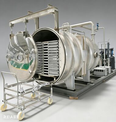 مصمم للصناعات الدوائية ومعالجة الأغذية بكميات كبيرة | مجفف بالتجميد تجاري 150 كجم لكل دفعة، حجرة من الفولاذ المقاوم للصدأ، تحكم دقيق في درجة الحرارة وتقنية موفرة للطاقة