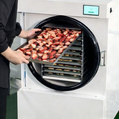 جهاز تجفيف التجميد المنزلي المتوسط باستخدام طريقة التدفئة الكهربائية يضمن تشغيل الطاقة والتجفيف المتسق عبر الشرائح