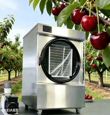 تذوقوا الفراولة الصيفية في الشتاء العميق. مجفف التجميد الصغير سهل الاستخدام لدينا يحافظ على منتجات موسم الذروة، وجبات كاملة وحتى الآيس كريم