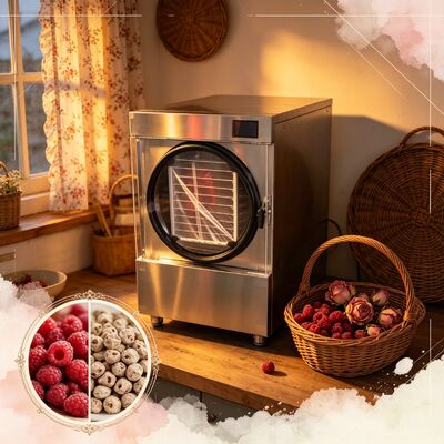 التدفئة الكهربائية المنزل مجفف التجميد SUS304 الفولاذ المقاوم للصدأ 220V1PH5060HZ مناسبة لحفظ الأغذية والمختبر